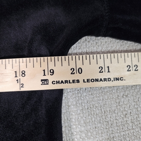 Tahari Cozy Black Velour Longline Long Hoodie Sleepwear Small - Picture 10 of 13